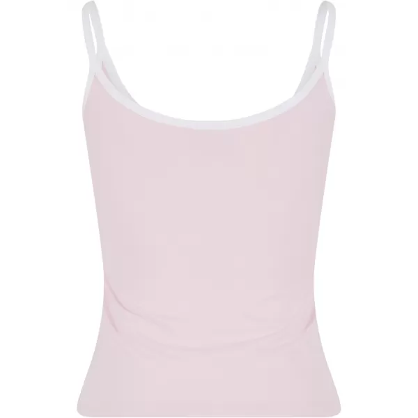  Dámské tílko URBAN CLASSICS TB7485A BLUSHED ROSE/WHITE/WHITE/BLACK 