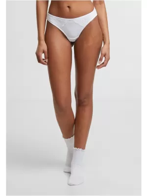 Dámská tanga URBAN CLASSICS TB7850A BLACK/WHITE