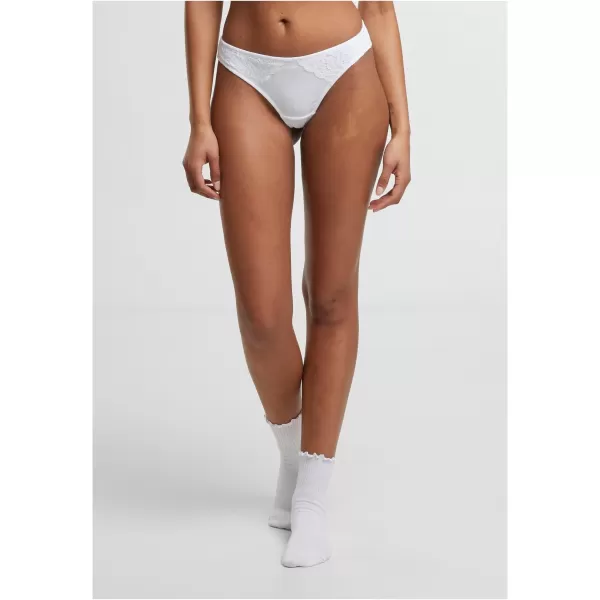  Dámská tanga URBAN CLASSICS TB7850A BLACK/WHITE 