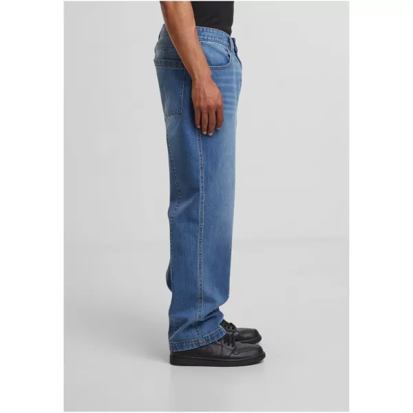  Pánské džíny URBAN CLASSICS TB7605 MID DEEP BLUE WASHED 