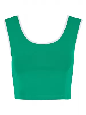 Dámské tílko URBAN CLASSICS TB7486A FROG GREEN/WHITE/WHITE/BLACK