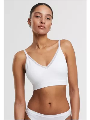 Dámská podprsenka URBAN CLASSICS TB7657A WHITE/WHITE