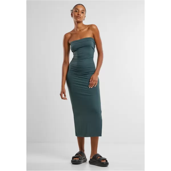  Dámské šaty URBAN CLASSICS TB7468 BOTTLE GREEN 