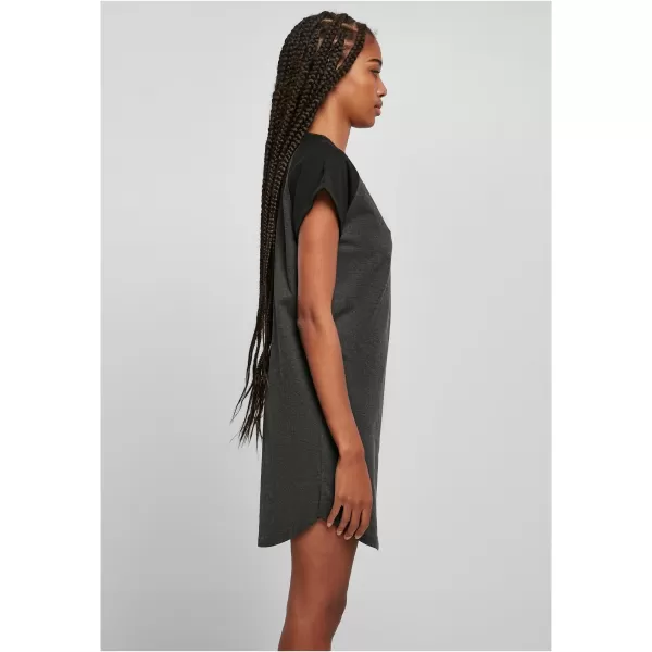  Dámské šaty URBAN CLASSICS TB5030 CHARCOAL/BLACK 