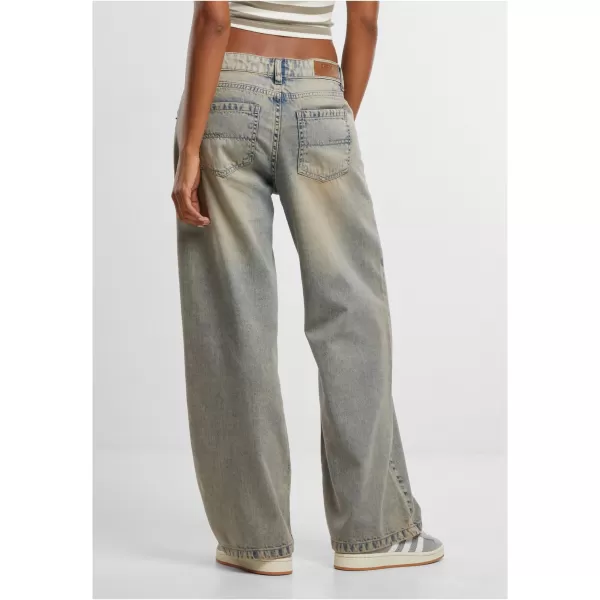  Dámské džíny URBAN CLASSICS TB7511 MID GREY DIRTY WASHED 