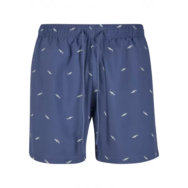  Pánské koupací šortky URBAN CLASSICS TB2680 VINTAGE BLUE/FROST MINT 