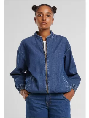 Dámská bunda URBAN CLASSICS TB7131 MID DEEP BLUE WASHED