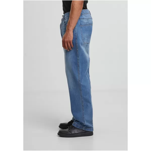  Pánské džíny URBAN CLASSICS TB7605 MID DEEP BLUE WASHED 