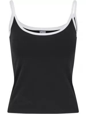 Dámské tílko URBAN CLASSICS TB7485A BLACK/WHITE/WHITE/BLACK