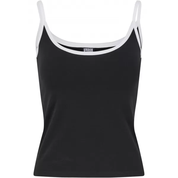  Dámské tílko URBAN CLASSICS TB7485A BLACK/WHITE/WHITE/BLACK 