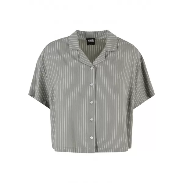  Dámská košile URBAN CLASSICS TB4365 PALE OLIVE/WHITE 