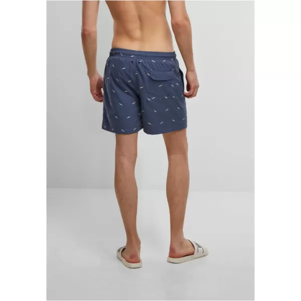  Pánské koupací šortky URBAN CLASSICS TB2680 VINTAGE BLUE/FROST MINT 