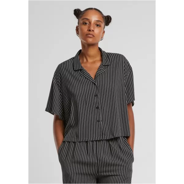  Dámská košile URBAN CLASSICS TB4365 BLACK/WHITE 