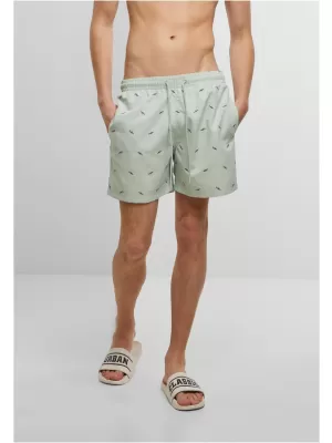 Pánské koupací šortky URBAN CLASSICS TB2680 FROT MINT/VINTAGE BLUE