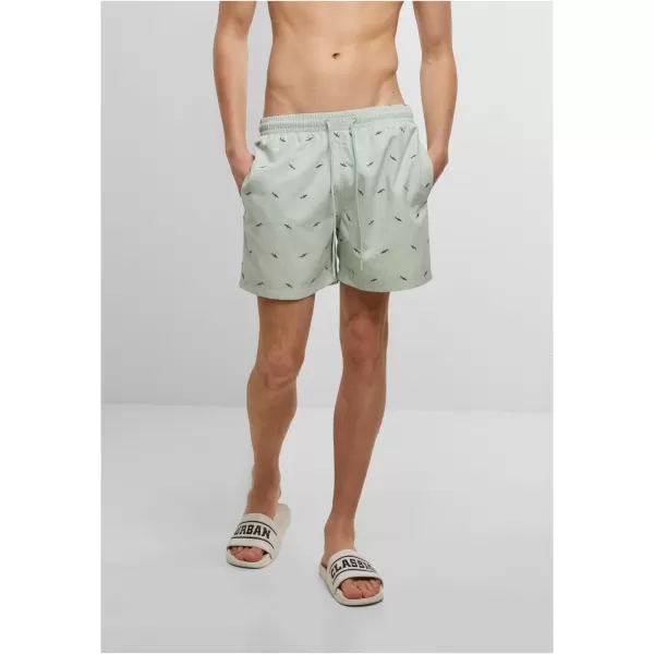  Pánské koupací šortky URBAN CLASSICS TB2680 FROT MINT/VINTAGE BLUE 