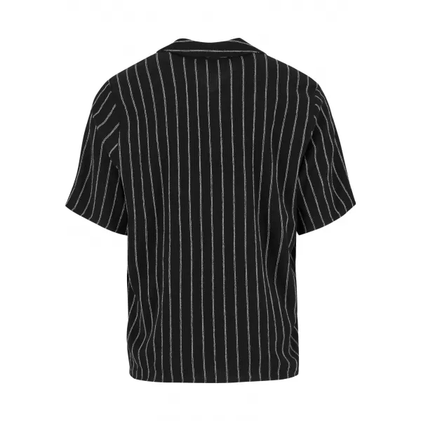  Pánská košile URBAN CLASSICS TB7342 BLACK/OFFWHITE 