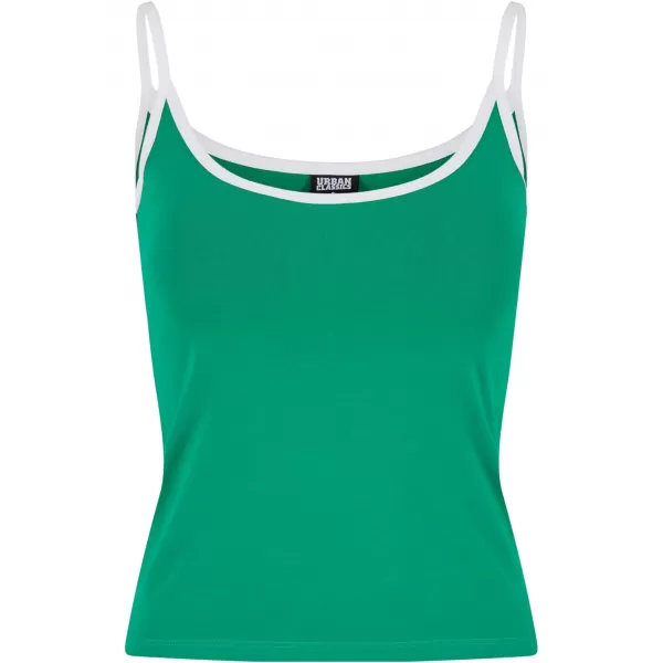  Dámské tílko URBAN CLASSICS TB7485A FROG GREEN/WHITE/WHITE/BLACK 