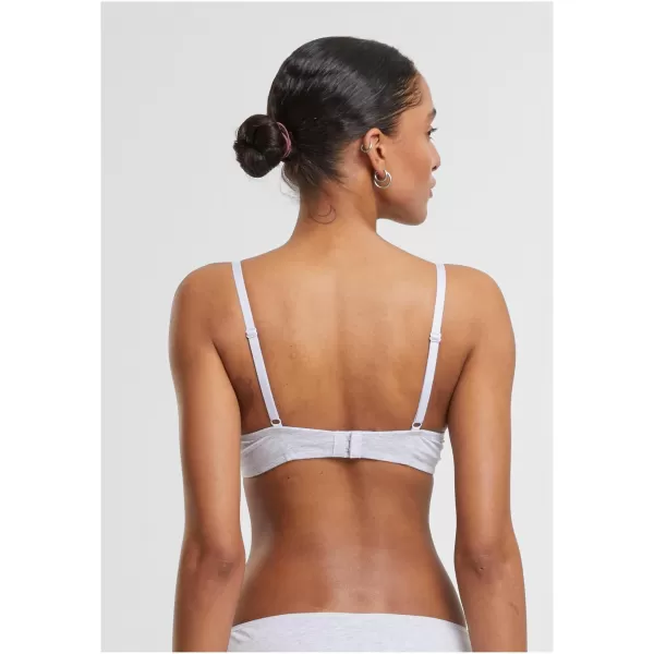  Dámská podprsenka URBAN CLASSICS TB7652A WHITE/HEATHER GREY 