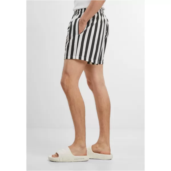  Pánské koupací šortky URBAN CLASSICS TB7347 BLACK/OFFWHITE 