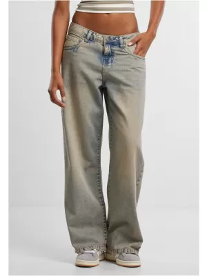 Dámské džíny URBAN CLASSICS TB7511 MID GREY DIRTY WASHED