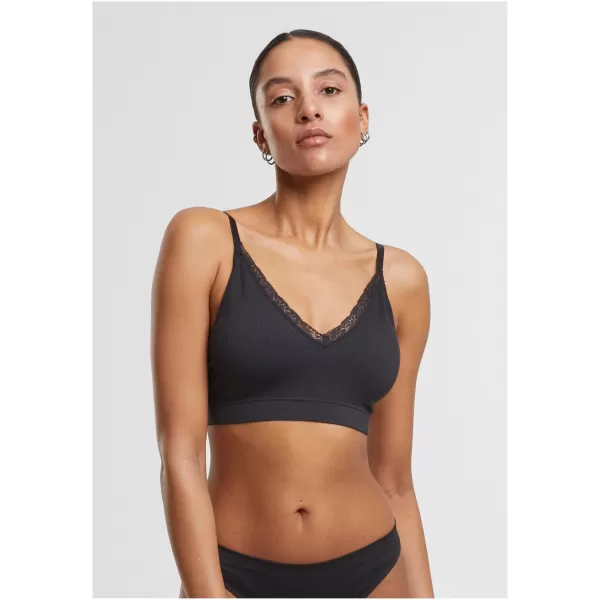  Dámská podprsenka URBAN CLASSICS TB7657A BLACK/BLACK 