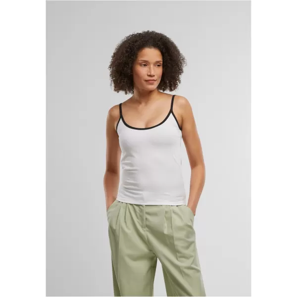  Dámské tílko URBAN CLASSICS TB7485A WHITE/BLACK/WHITE/BLACK 