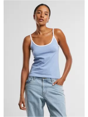 Dámské tílko URBAN CLASSICS TB7485A POWDER BLUE/WHITE/BLUSHED ROSE/WHITE