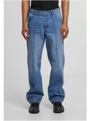Pánské džíny URBAN CLASSICS TB7605 MID DEEP BLUE WASHED