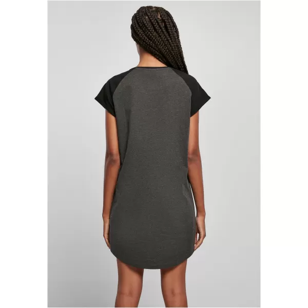  Dámské šaty URBAN CLASSICS TB5030 CHARCOAL/BLACK 