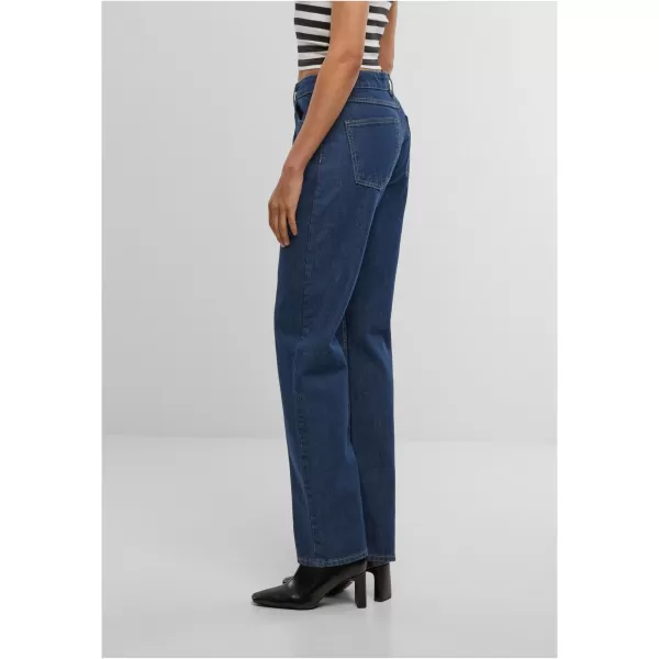  Dámské džíny URBAN CLASSICS TB7193 MID DEEP BLUE WASHED 