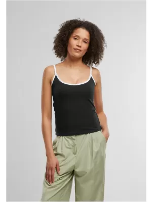 Dámské tílko URBAN CLASSICS TB7485A BLACK/WHITE/WHITE/BLACK