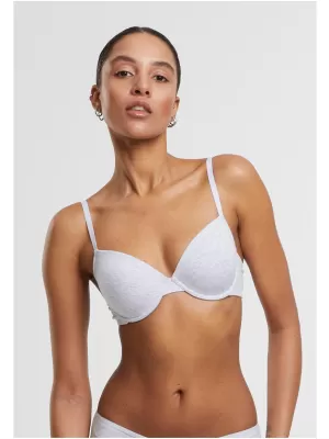 Dámská podprsenka URBAN CLASSICS TB7652A WHITE/HEATHER GREY