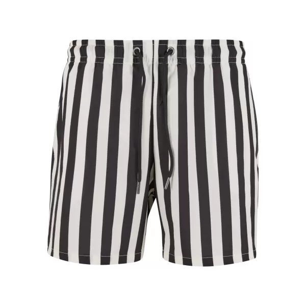  Pánské koupací šortky URBAN CLASSICS TB7347 BLACK/OFFWHITE 