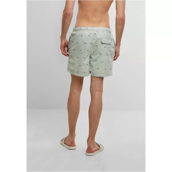  Pánské koupací šortky URBAN CLASSICS TB2680 FROT MINT/VINTAGE BLUE 