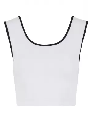Dámské tílko URBAN CLASSICS TB7486A WHITE/BLACK/WHITE/BLACK