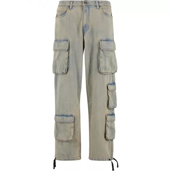  Pánské kalhoty URBAN CLASSICS TB7322 NEW LIGHT BLUE DIRTY WASHED 