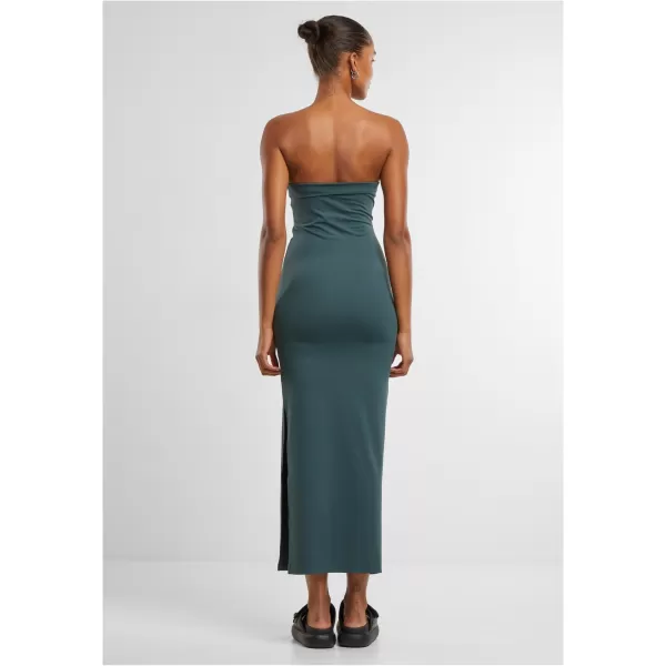  Dámské šaty URBAN CLASSICS TB7468 BOTTLE GREEN 