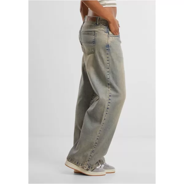  Dámské džíny URBAN CLASSICS TB7511 MID GREY DIRTY WASHED 