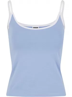 Dámské tílko URBAN CLASSICS TB7485A POWDER BLUE/WHITE/BLUSHED ROSE/WHITE