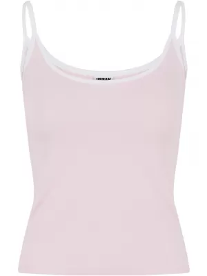 Dámské tílko URBAN CLASSICS TB7485A BLUSHED ROSE/WHITE/WHITE/BLACK