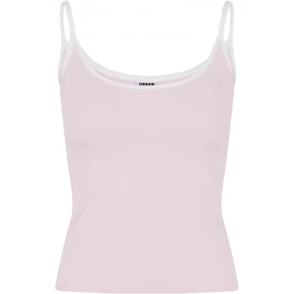  Dámské tílko URBAN CLASSICS TB7485A BLUSHED ROSE/WHITE/WHITE/BLACK 