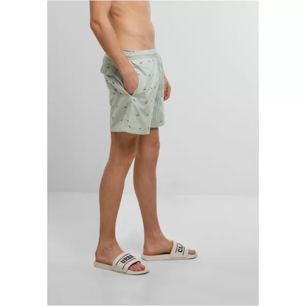  Pánské koupací šortky URBAN CLASSICS TB2680 FROT MINT/VINTAGE BLUE 