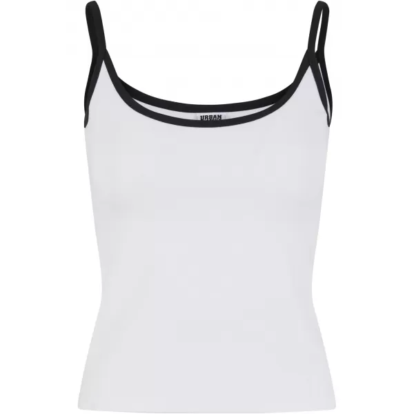  Dámské tílko URBAN CLASSICS TB7485A WHITE/BLACK/WHITE/BLACK 