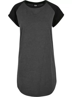 Dámské šaty URBAN CLASSICS TB5030 CHARCOAL/BLACK