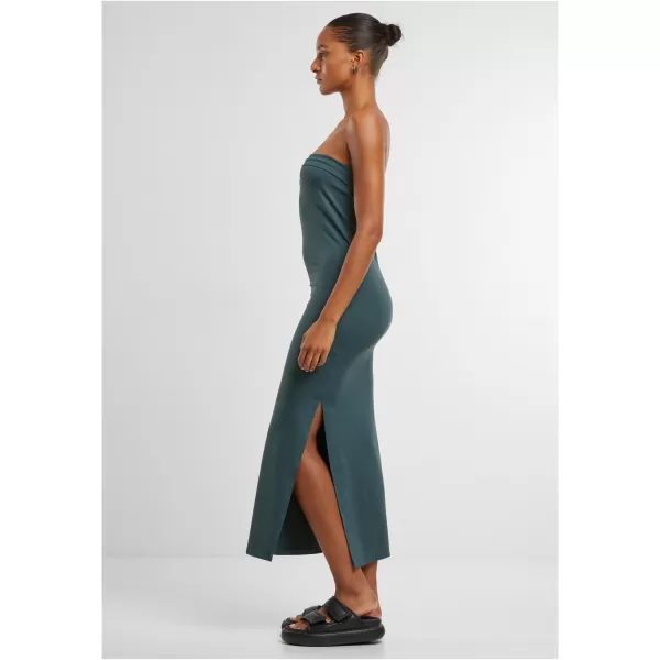  Dámské šaty URBAN CLASSICS TB7468 BOTTLE GREEN 