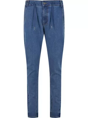 Pánské džíny URBAN CLASSICS TB7567 MID DEEP BLUE WASHED