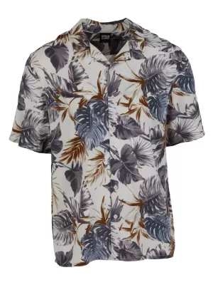 Pánská košile URBAN CLASSICS TB4150 BLUE LEAVES