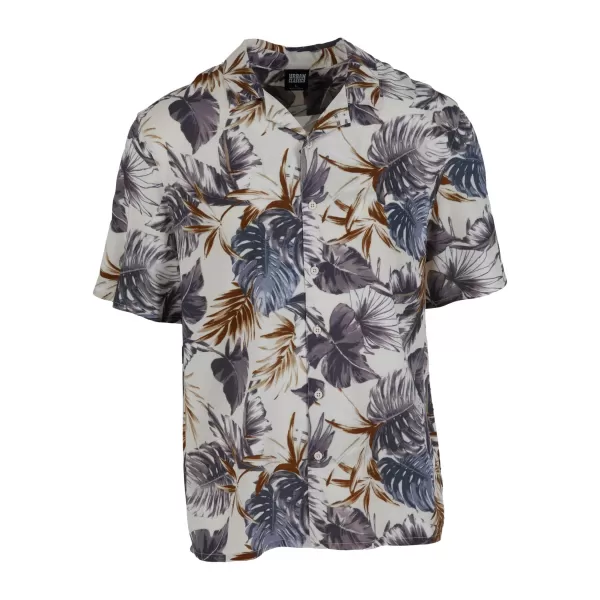  Pánská košile URBAN CLASSICS TB4150 BLUE LEAVES 