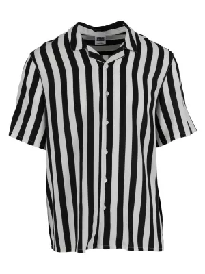 Pánská košile URBAN CLASSICS TB4150 BLACK/OFFWHITE