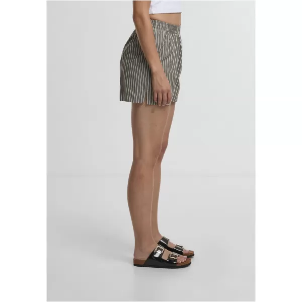  Dámské kraťasy URBAN CLASSICS TB6845 OLIVE/WHITE 